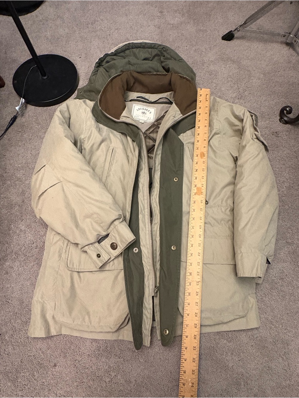 Men's Beige Field Parka with Olive Liner - Heritage Military Style - Picture 2 of 4